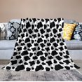 thumbnail image 3 of Cute Cow Print Blanket Soft Cozy Lightweight Gifts Blanket for Kids Adults, Animal Skin Plush Flannel Throw Blanket for Sofa Couch Bed Decor W50 xL60, 3 of 6