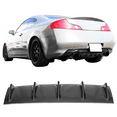 thumbnail image 2 of Ikon Motorsports Compatible with 23" x 6" Ikon Style Universal Rear Bumper Diffuser 5 Fins Carbon Fiber Print, 2 of 9