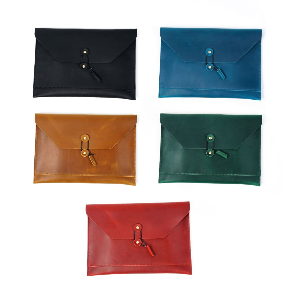 PU Leather File Folder with Multiple Card Slot, String Closure Document Holder