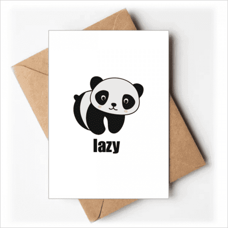 Lazy Lovely Cartoon Panda Cat Fat Greeting Cards You are Invited Invitations