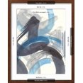 thumbnail image 5 of Art.com Blue Brushy Abstract II Art Print by Danhui Nai, Brown Frame Wall Art, 17" x 21", 5 of 5