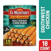 El Monterey Extra Crunchy Southwest Chicken Taquitos, 20.7 oz, 18 Count (Frozen)