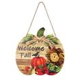 thumbnail image 2 of Xihbxyly Placa de Puerta de Madera, Diseño de Corona de Acción de Gracias, Hojas de Arce y Bayas, Decoración de Bienvenida, Uso Interior y Exterior, Ideal para Fiestas Navideñas, Tamaño de 30 Cm., 2 of 2