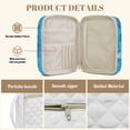 thumbnail image 6 of Xixirimido Quilted Bible Cover Case for Women Men Large Carrying Bag Book Tote Bags with Handle Bible Study Supplies Christian Gifts, Blue Turtle Floral Print, 6 of 7