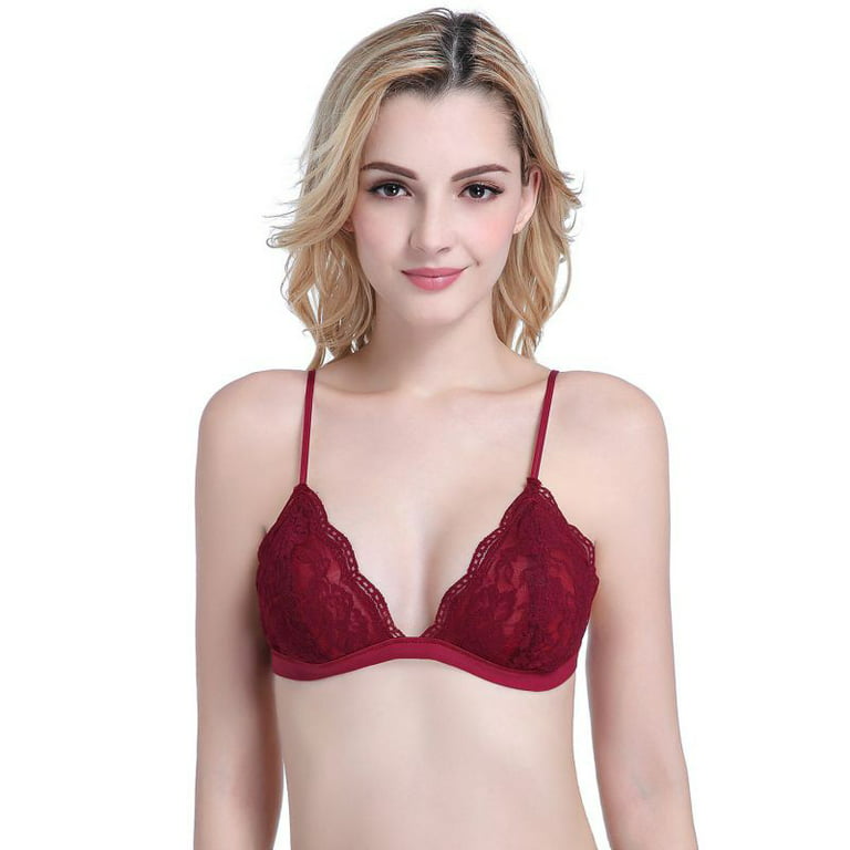 5Colors Sexy Lace Unlined Bra Breathable Fashion Lighly Underwire
