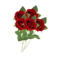 thumbnail image 1 of Lijie 5 Pcs Fleurs Artificielles Centres de Table Décorations de la Saint-Valentin pour la Maison Rouge, 1 of 6