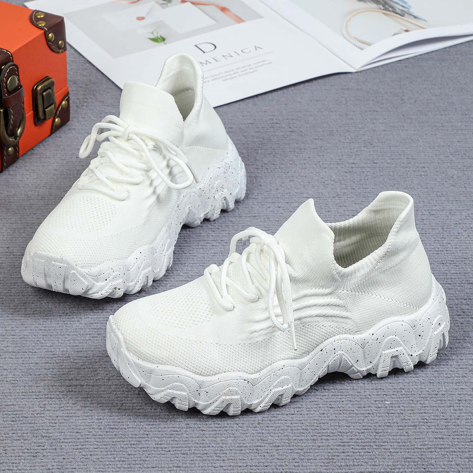 Dakaela Nurse Shoes for Women Classic Mesh Breathable Lightweight Non Slip Orthopedic Sneakers Clear 9.5