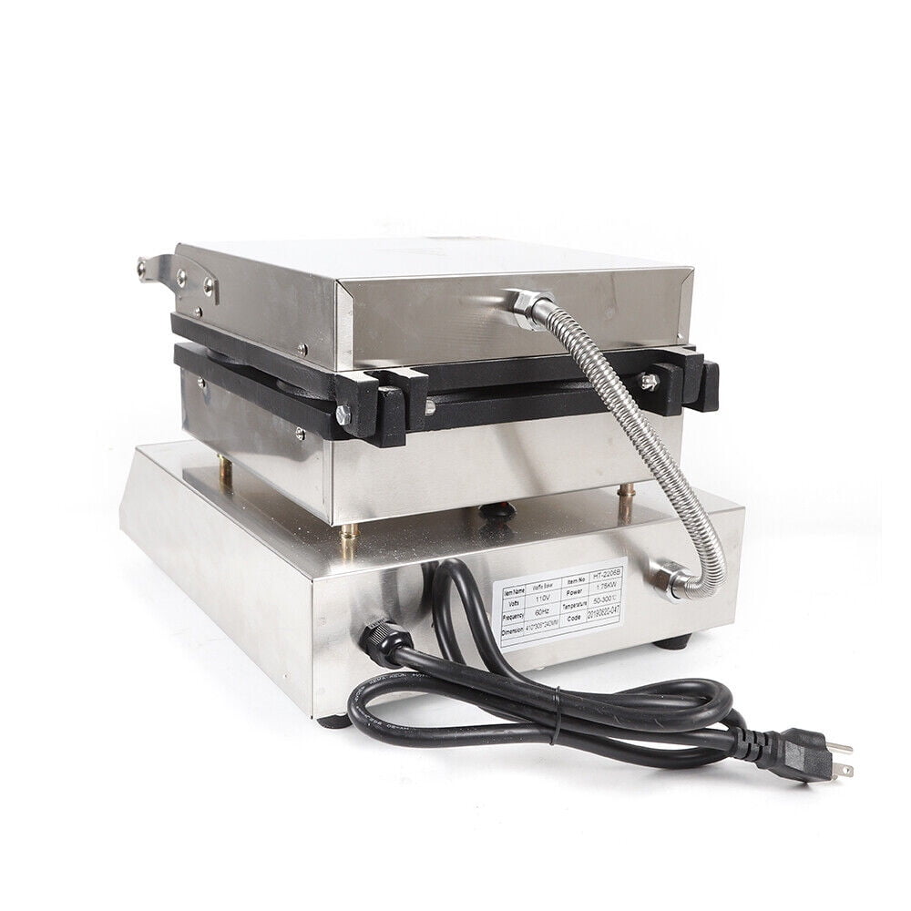 Commercial 1750W Electric Nonstick 4pcs Round Waffle Baker Maker Machine+ Timer