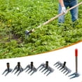 thumbnail image 1 of Steel Hoe Weeding Digging Tool | Triangular Blade Shovel & Serrated Rake for Loosening Soil, Vegetable Planting, Gardening, Agriculture | Durable Anti-Slip Handle | Multipurpose Hand Tool, 1 of 7
