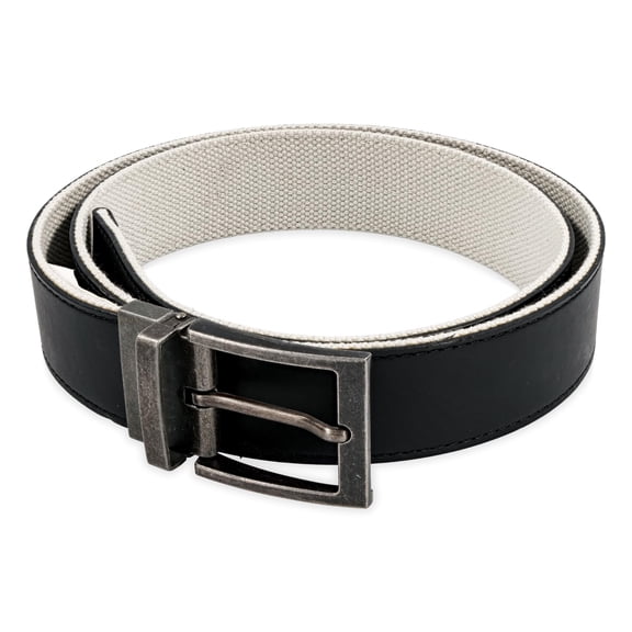 Bioworld Black & Tan Reversible Canvas Men's Belt Size 34-36 Male