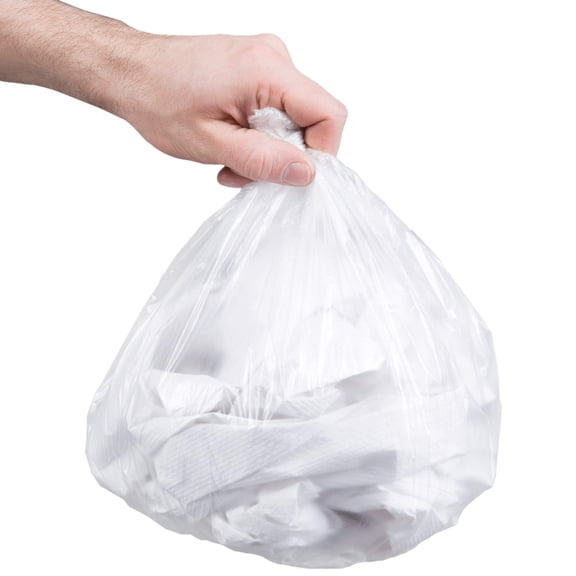 Clear Trash Bags, High Density Polyethylene Liners, 2000 Count, 17 x 18 in