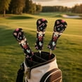 thumbnail image 3 of Yuyamidu Cute Reindeer Golf Club Head Covers Christmas Golf Club Cover Accessories Waterproof PU Leather for Driver Fairway Woods Hybrids, 3 of 8
