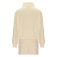 thumbnail image 4 of Sudadera Conjunto de 2 piezas a juego Traje de jogger de color sólido informal de moda para mujer Kuymtek Beige T XL para Mujer, 4 of 9