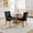Black(golden Legs), variant on Ultra Side Dining Chairs Set of 2, Thickened Chenille Fabric Upholstered Kitchen & Dining Room Chairs with Neutral Solid Wood Legs, Dining Chairs with Bronze Nailhead Trim, (Leopard Print, 2 Pcs)