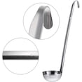 thumbnail image 3 of 3 Pieces Stainless Steel Ladle Soup Handle Ladle with Pouring Rim for Kitchen Cooking Soup Sauce (2 oz), 3 of 5