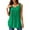 Green, variant on Xyxonk Women Tunic Tops Plus Size V Neck Sleeveless Tank Tops Blouses Casual Swing Flowy Pleated Solid color Trendy Summer Clothes Beige2XL