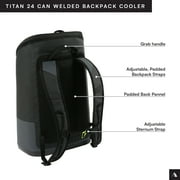 Titan by Arctic Zone 24 Can, 16 Quart Welded Cooler Backpack with Waterproof Exterior, Black