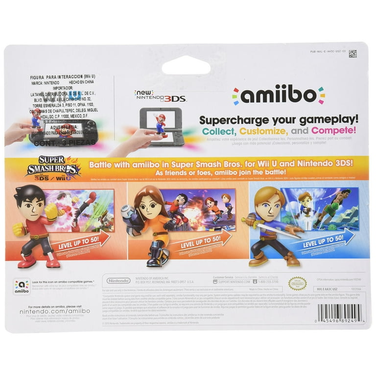 Mii Fighters Mini Figure 3-Pack Mii Brawler, Gunner & Swordfighter