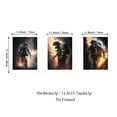 thumbnail image 3 of [Retro Fashion Theme Frameless Prints] 3pcs Art Deco Firefighter Canvas Wall Art Set, Retro Minimalist Abstract Hero Posters, Fashion Theme Frameless Portrait Prints for Home Office, Living Room, Be, 3 of 4