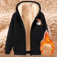 thumbnail image 2 of Halloween Women Hoodies Unisex Casual Graphic Zip Up Sweatshirt Long Sleeve Pullover Tops With Pockets Fleece Lined Warm Fit Black XXL, 2 of 3