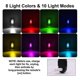 thumbnail image 4 of 4PCS Wireless LED Strobe Lights with Remote Control, 8 Colors USB Charing Waterproof Emergency Warning Lights, 4 of 5