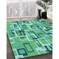thumbnail image 3 of Ahgly Company Machine Washable Indoor Round Transitional Lime Mint Green Area Rugs, 4' Round, 3 of 7
