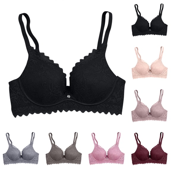 Rvasteizo Women's Underwire Bra Lift Breathable Lace Comfortable,XS