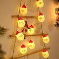 thumbnail image 7 of 20 Light Santa Head String Light - 118 Inch Christmas Santa Claus Decorations String Lights, 3D Santa Claus Novelty Fairy Lights for Party Home Xmas Tree Decor, 7 of 7
