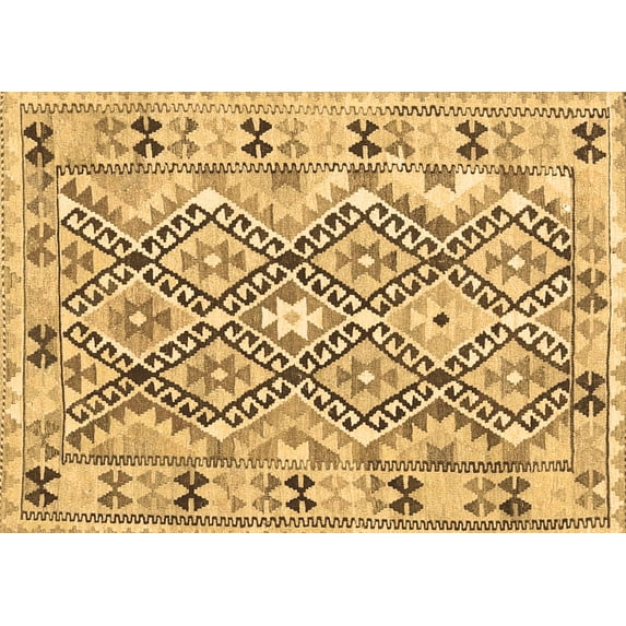 Ahgly Company Indoor Rectangle Southwestern Brown Country Area Rugs, 2' x 4'