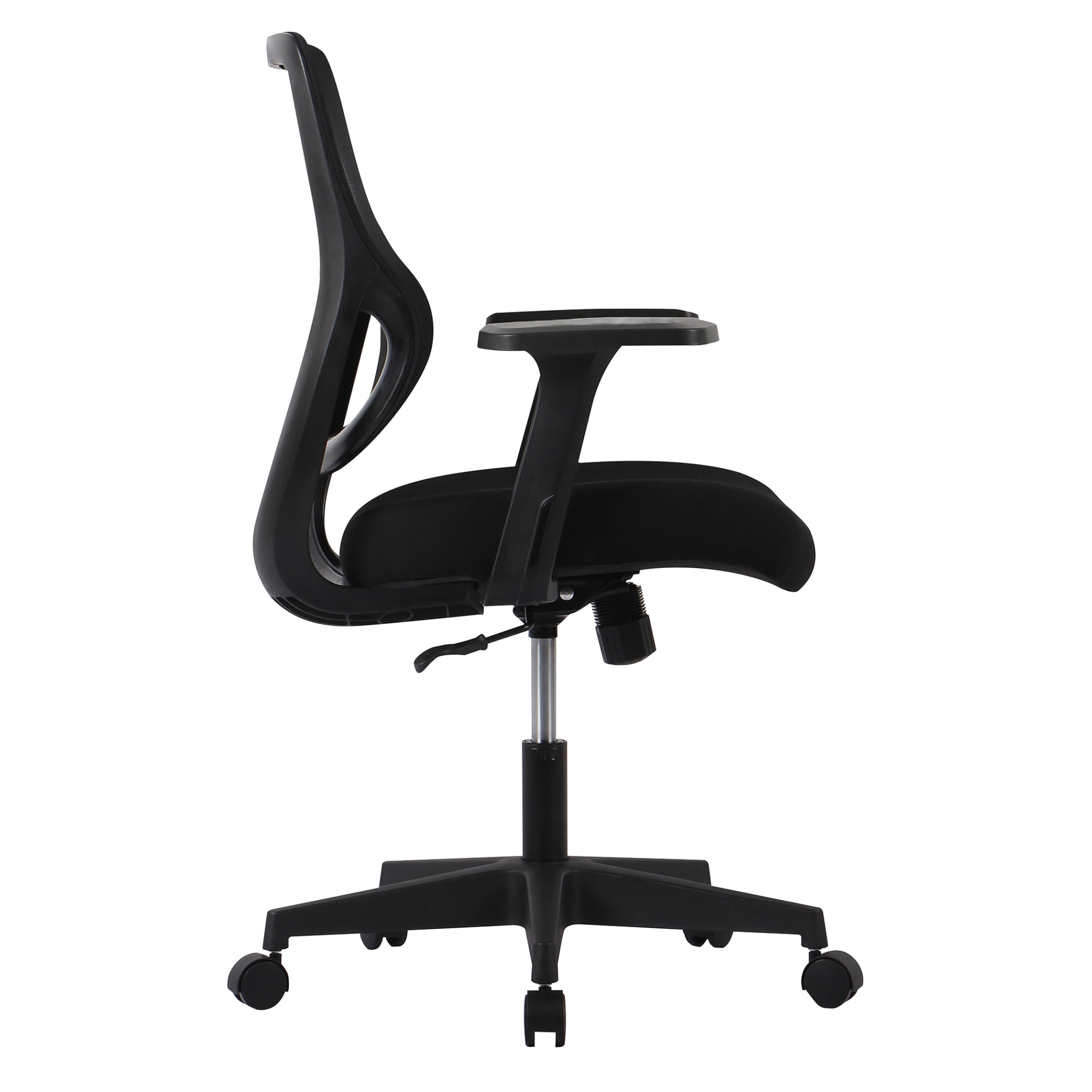 Realspace® Sensi Mesh/Fabric Low-Back Task Office Chair, Black, BIFMA Compliant