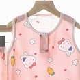 thumbnail image 4 of mgoYE 18-24 Months Girl Clothing Toddler Baby Boy Summer Clothes Cute Dinosaur Tank Tops+Shorts Outfits Lightweight Elastic Cotton Short Sets|Pink 18-24 Months, 4 of 4