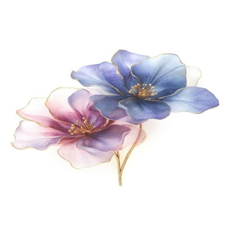

Ryvnso 1 Piece Placemats Watercolor Purple Flowers Dining Mats Heat-Resistant Non-Slip Washable Table Mat