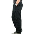 thumbnail image 3 of ibuvkizy Mens Cargo Pants with Multi Pockets Elastic Waist Straight Leg Casual Full Length Cargo Trousers,Sizes M-3XL, 3 of 3