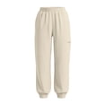 thumbnail image 6 of ZHYou No Boundarie Sweatpants for Women Casual Cuffed Leg Stretchy High Waisted Loose Cute Pants with Side Zip Pocket,Beige,Size M, 6 of 7