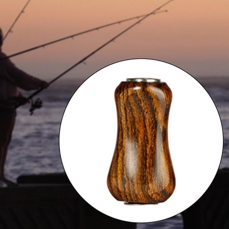 colaxi Reel Handle Knob Fishing Reel Handle Knob Replacement Accessory Comfortable Grip Wood Reel Knob Modified Repairing Part Spinning Reel Compatible Smooth Surface Ergonomic Form Style C