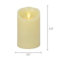 thumbnail image 3 of Luminara - Ivory Flameless Candle Pillar - Scallop Top Unscented - 3.5" x 5.3", 3 of 5
