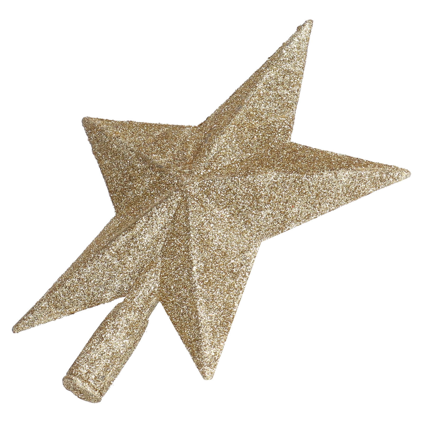 TOPINCN Star Tree Topper Decorated Golden Light Weight Shiny Mini Christmas Tree Topper For Home