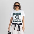 thumbnail image 4 of Women's Gameday Couture White Philadelphia Eagles Oversized All-Time Classic Flowy T-Shirt, 4 of 6