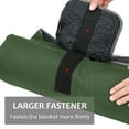 thumbnail image 4 of Kato Outdoors Waterproof Throw Blanket, Stadium Windproof Sherpa Fleece Blanket for Traveling, Camping, Hiking, and Football, Machine Washable, Green, 51'' x 59'', 4 of 7