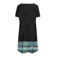 thumbnail image 4 of SMihono Robe d'Été pour Femmes 2024 Grande Taille Décontractée Col Rond Imprimé Manches Courtes avec Poche en Liquidation à Moins de 10!, 4 of 5