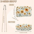 thumbnail image 4 of FORMRS Women Crossbody Purse with Chain Strap Vegan Leather Shoulder Handbag, Sunflowers and Leaves Pattern, 4 of 7