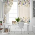 thumbnail image 5 of Fsddascl Purple Lavender Blackout Curtains for Bedroom/Living Room, Thermal Insulated Kitchen Curtains, Spring Rustic Wildflowers Botanical Beige Grommet Darkening Window Treatment Drapes 52"x84"x2, 5 of 6