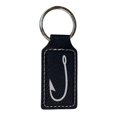 thumbnail image 3 of Keychain - Rectangle - Fish Hook - Leather, 3 of 4