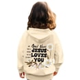 thumbnail image 4 of Grblisyd Christian Hoodies Christian Bible Verse JESUS LOVES YOU Hoodie for Teen Girls Cute Letter Graphic Hoodies Long Sleeve Pullover Sweatshirt, 4 of 6