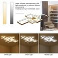 thumbnail image 4 of Modern LED Ceiling Light, 3 Layer Rectangular Stepless Dimming Chandelier Flush Mount Lights with 3 Color Temperature, Memory Function, Remote Control, Ceiling Lamp for Living Room, 4 of 7
