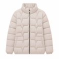 thumbnail image 4 of Women's Lightweight Winter Quilted Padded Jacket Insulated Warm Zip Up Coat Fashion Outerwear For Cold Weather, 4 of 4