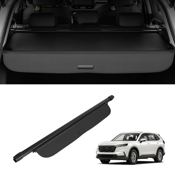 VEVOR Retractable Cargo Cover for Honda, Upgraded Waterproof Trunk Cover Security Shield Shade for Honda CRV 2023-2025 5-Seater, UV Resistant Rear Trunk Cover with Aluminum Alloy & PVC Leather Textur