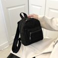 thumbnail image 1 of Mini mochila de moda para mujer, mochilas pequeñas de pana de Color sólido, mochilas simples e informales para estudiantes, mochilas de viaje, 2022Black1 Fivean unisex, 1 of 2