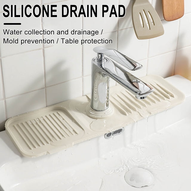 MORESEC Faucet Splash Guard, Silicone Faucet Splash Guard, Kitchen Sink Water Deflector, Adjustable Faucet Cover for Splash Prevention, Flexible Faucet Extension