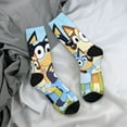 thumbnail image 5 of Masiiu Bluey Pattern Adult Crew Socks, Breathable Color-Block Mid-Calf Socks, Comfortable for Daily Wear and Sports, 5 of 6